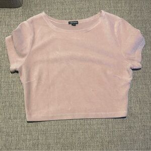 Pink Velvet Crop Top